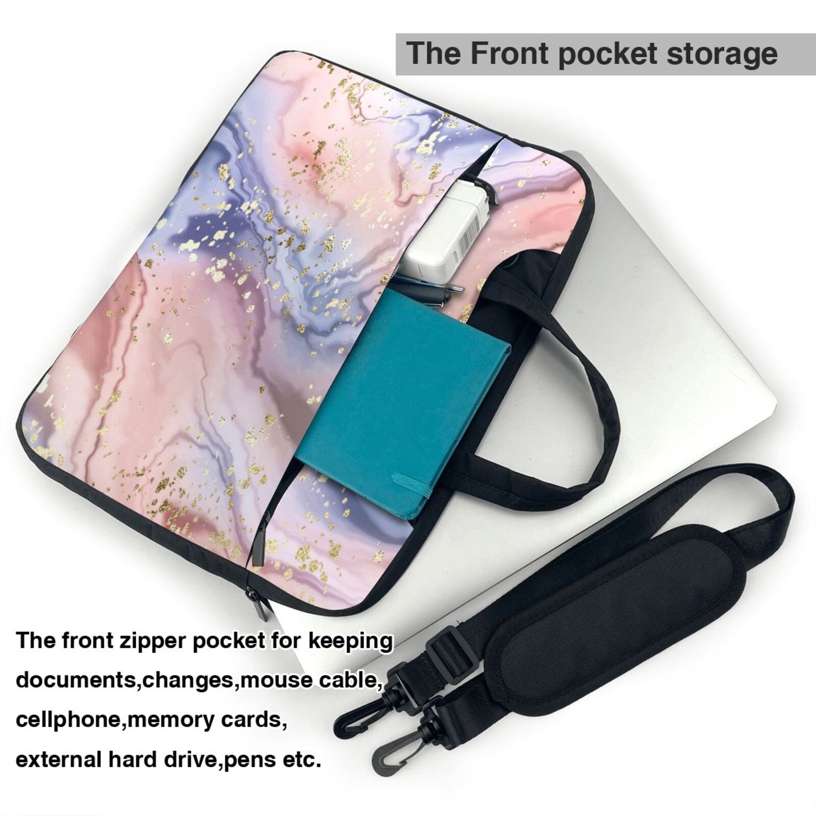 Laptop Bag Crossbody Shoulder- Cappuccino 