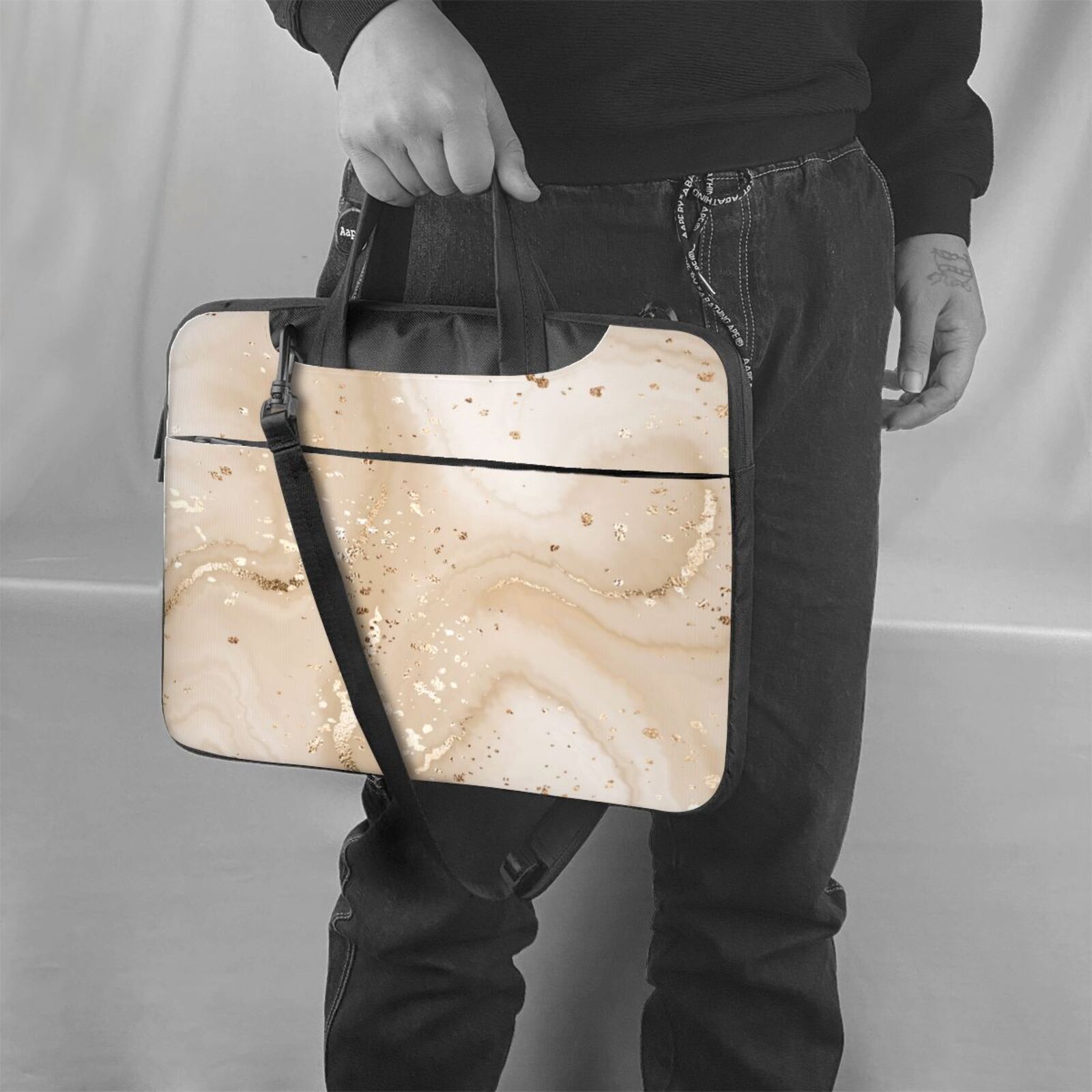 Laptop Bag Crossbody Shoulder- Paris By Night