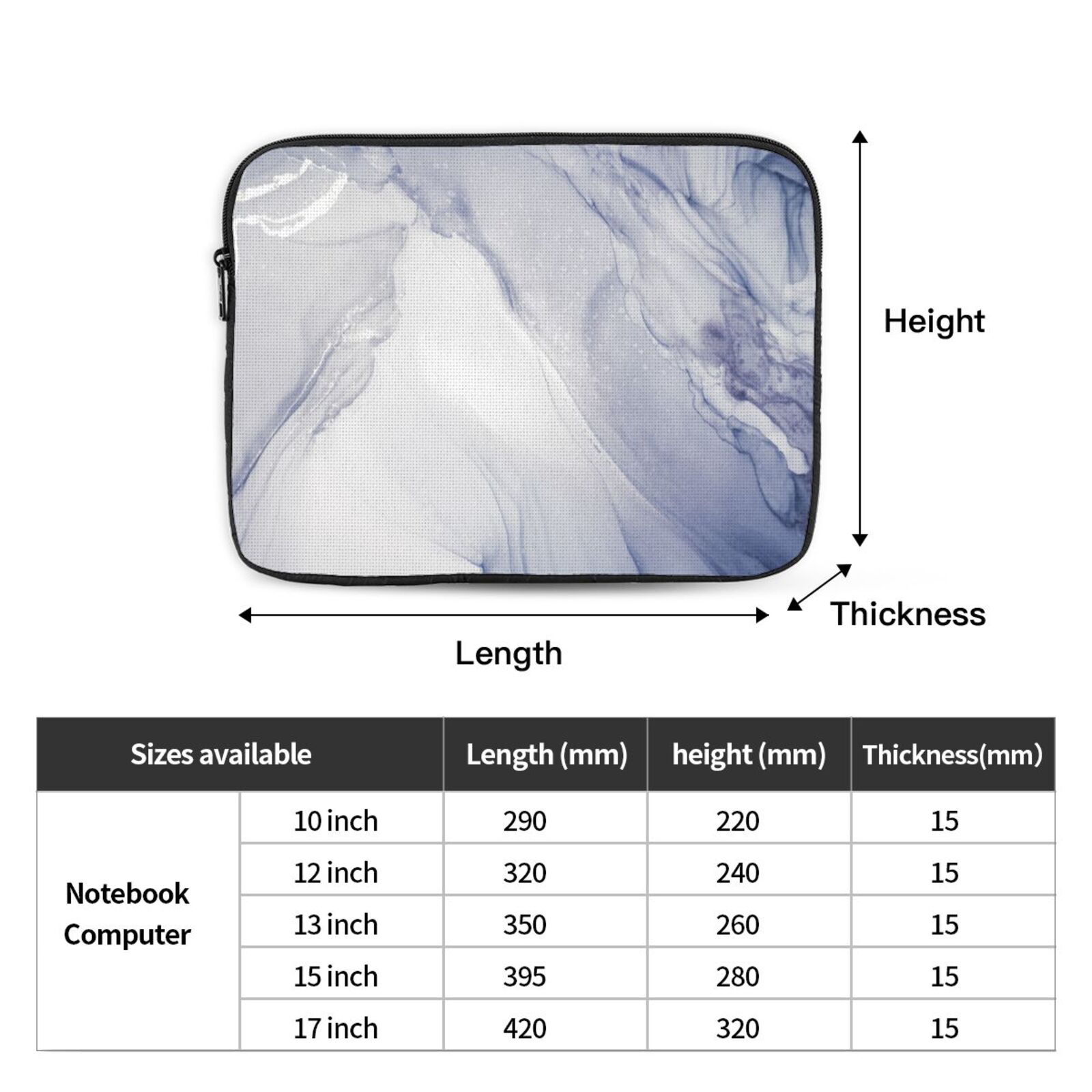 Portable Laptop Sleeve-Smoke