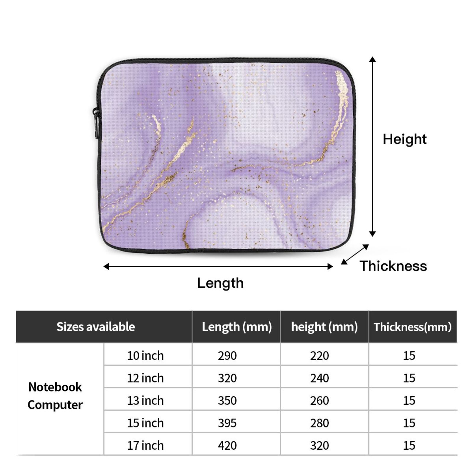Portable Laptop Sleeve-Purple Jade