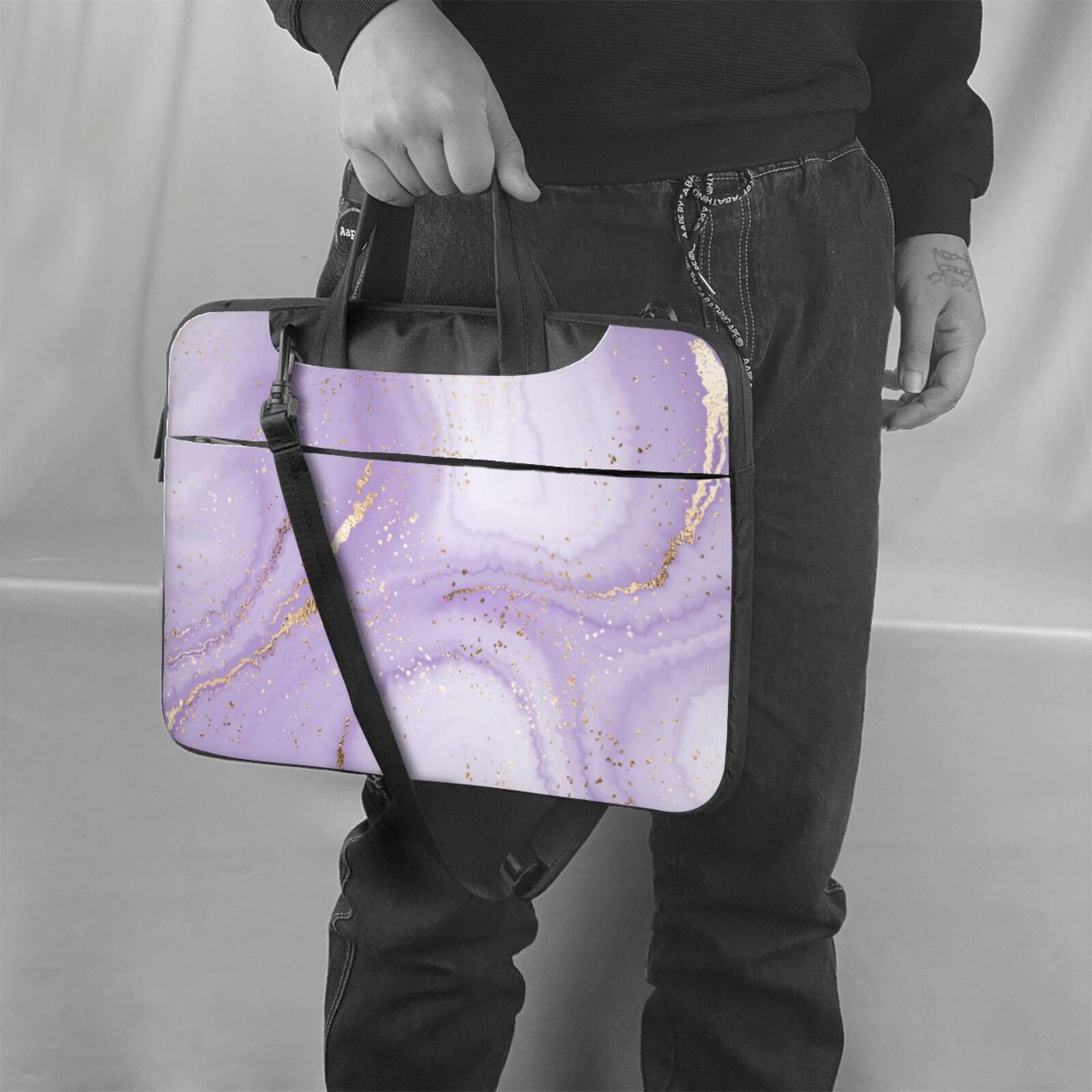 Laptop Bag Crossbody Shoulder- Purple Jade