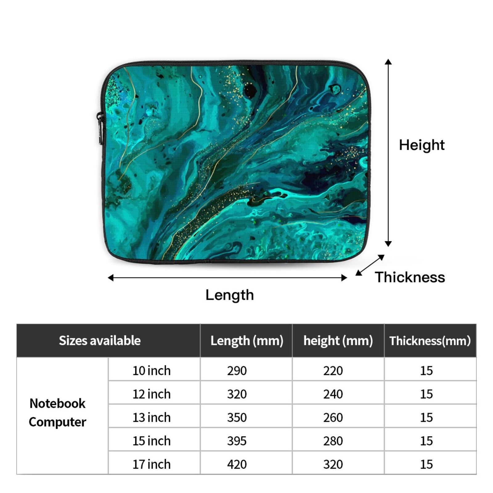 Portable Laptop Sleeve-Lush River