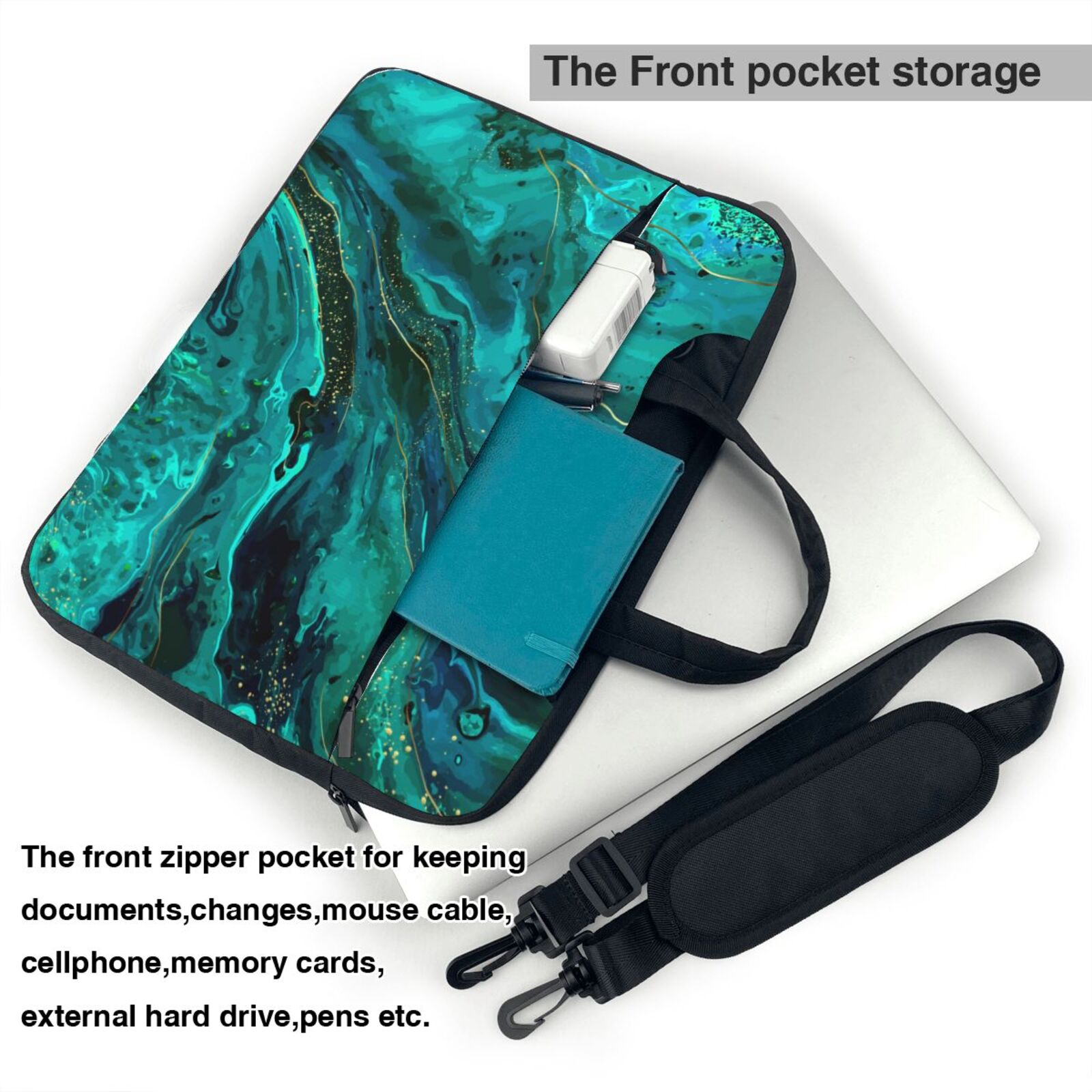 Laptop Bag Crossbody Shoulder- Lush River