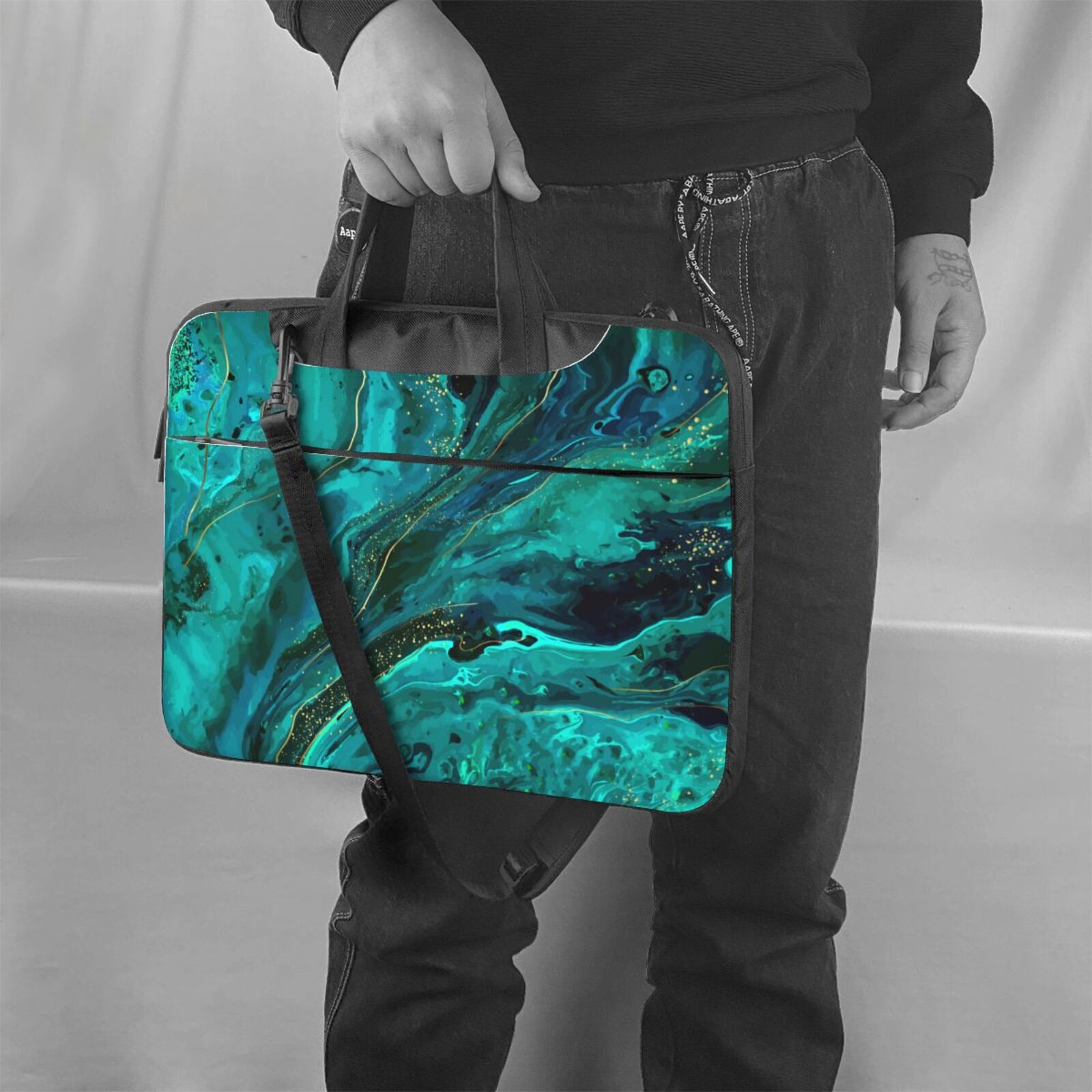 Laptop Bag Crossbody Shoulder- Lush River