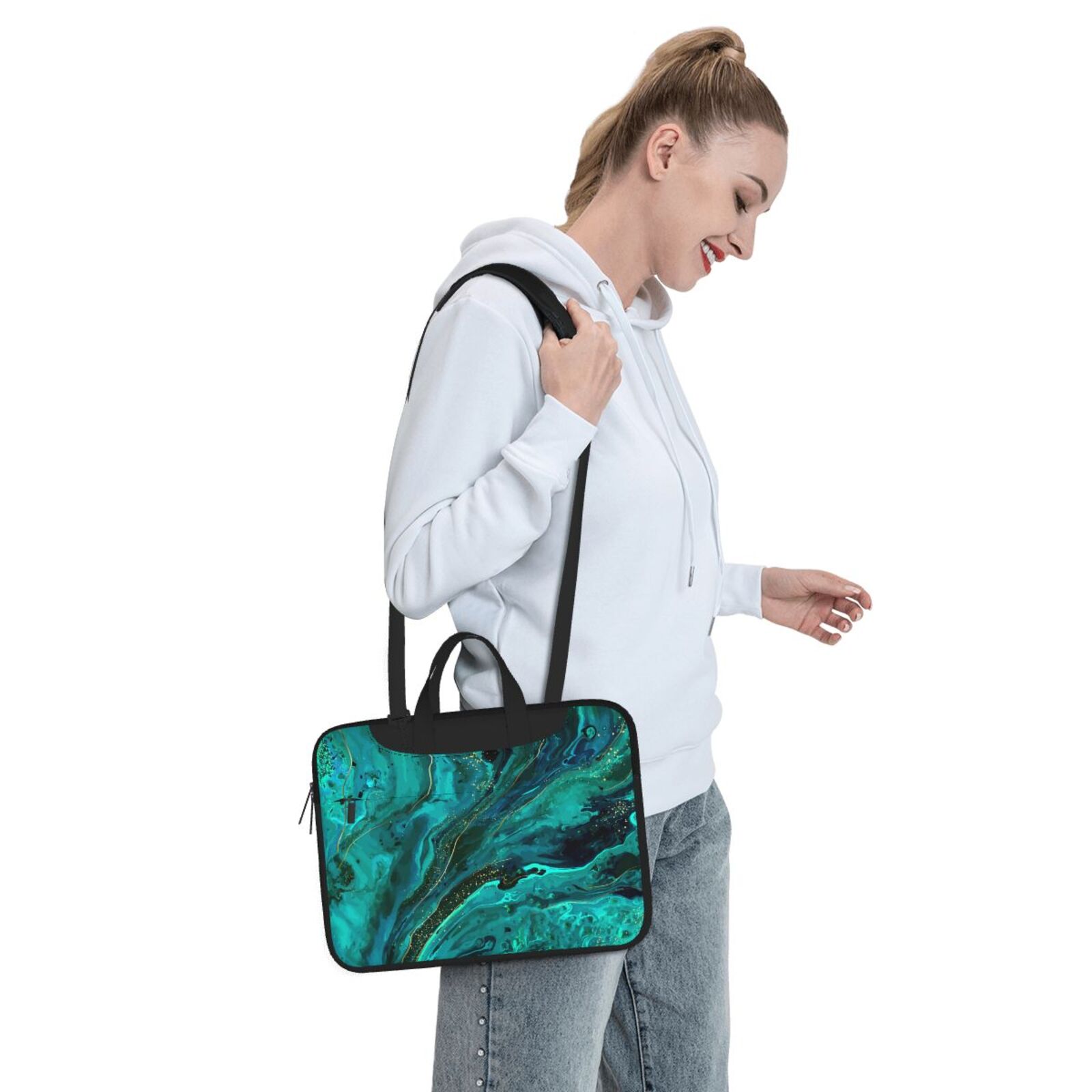Laptop Bag Crossbody Shoulder- Lush River