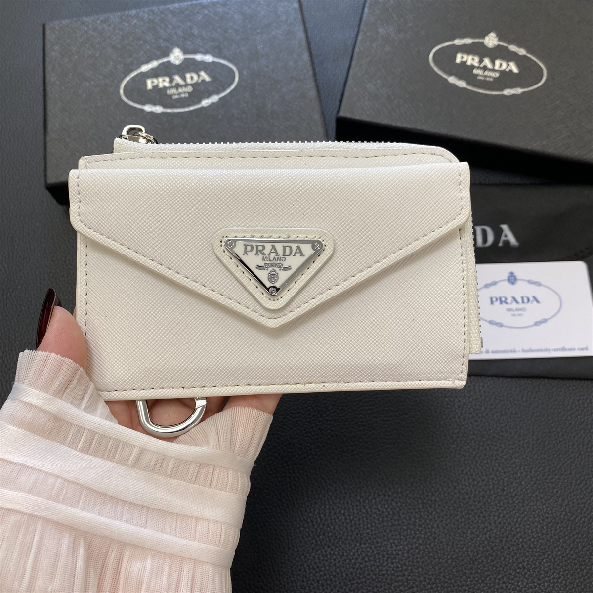 Luxury Leather Zipper Wallet Card Holder & Coin Purse