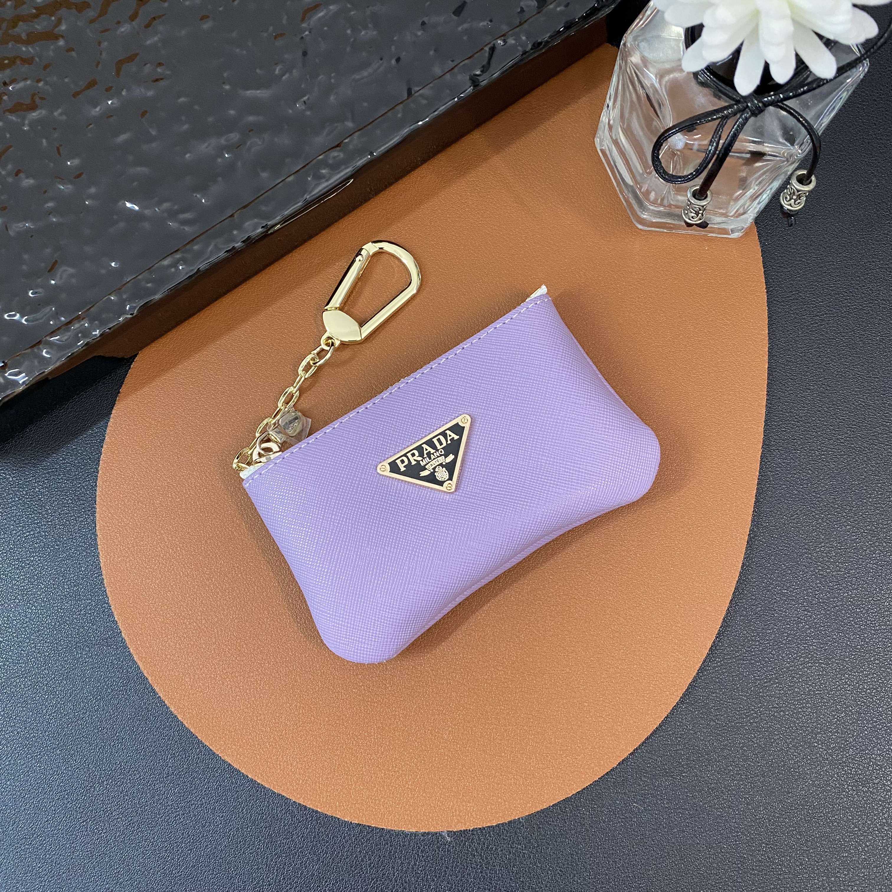Luxury Leather Zipper Coin Purse