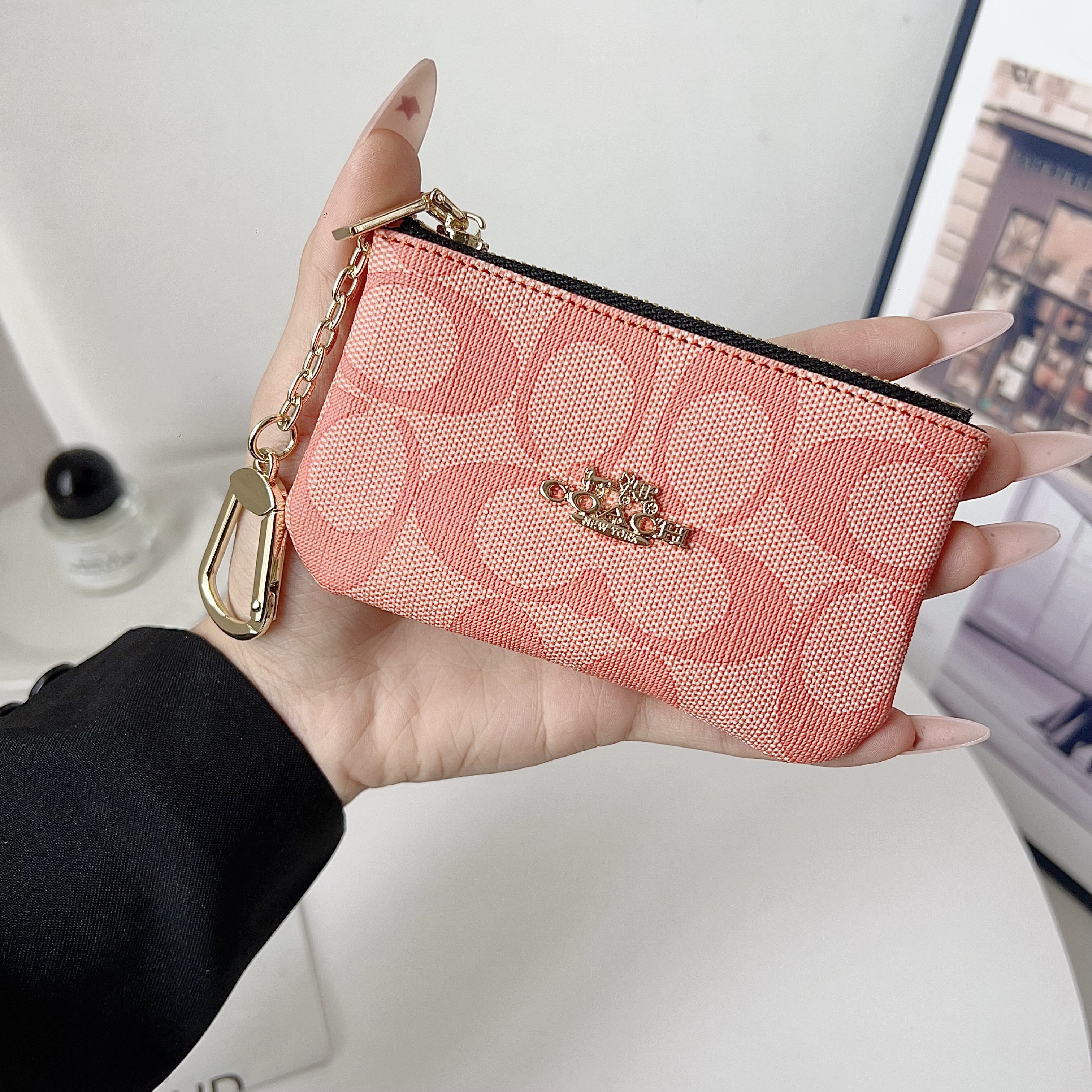 Coach Luxury Leather Zipper Coin Purse