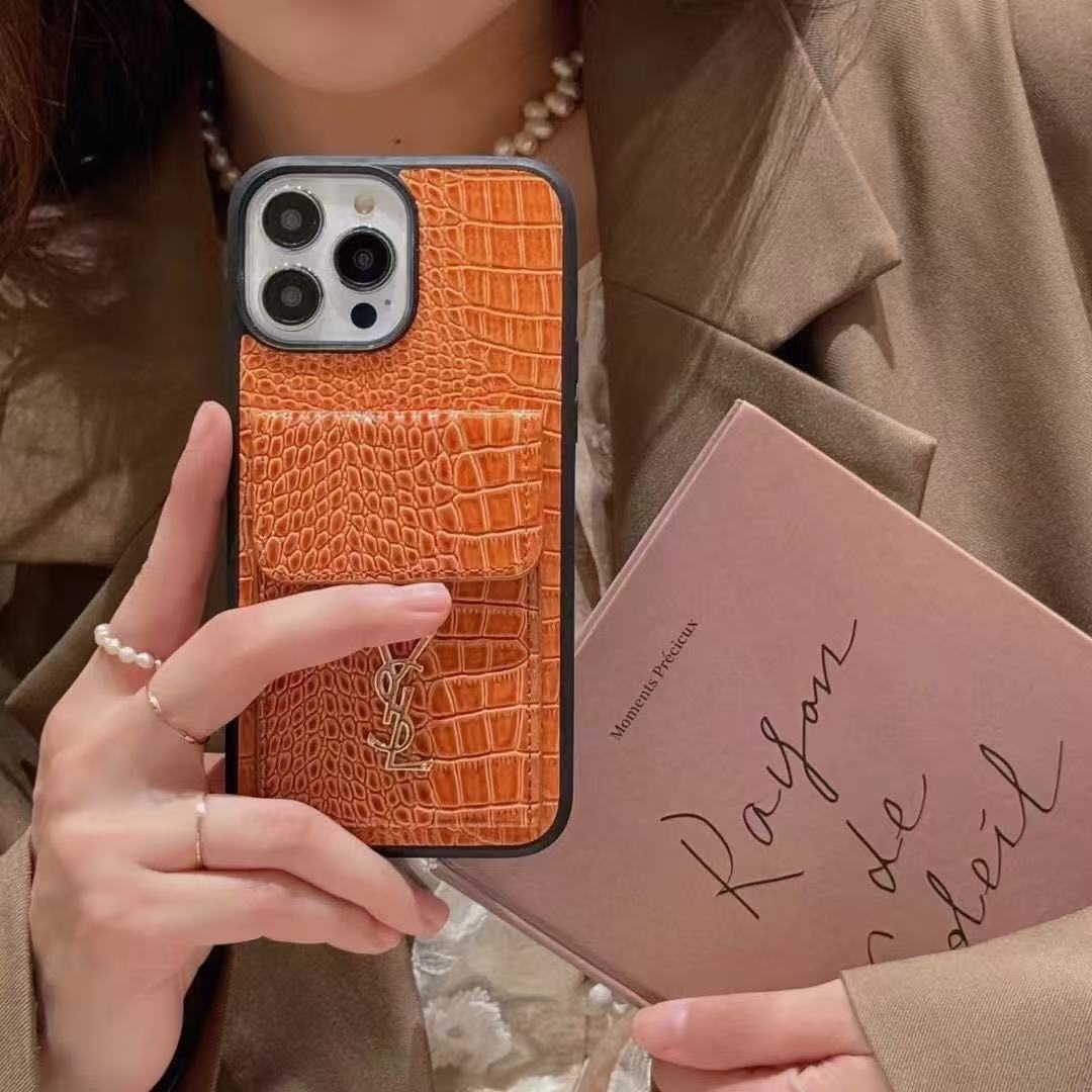 Crocodile leather iPhone Wallet Case