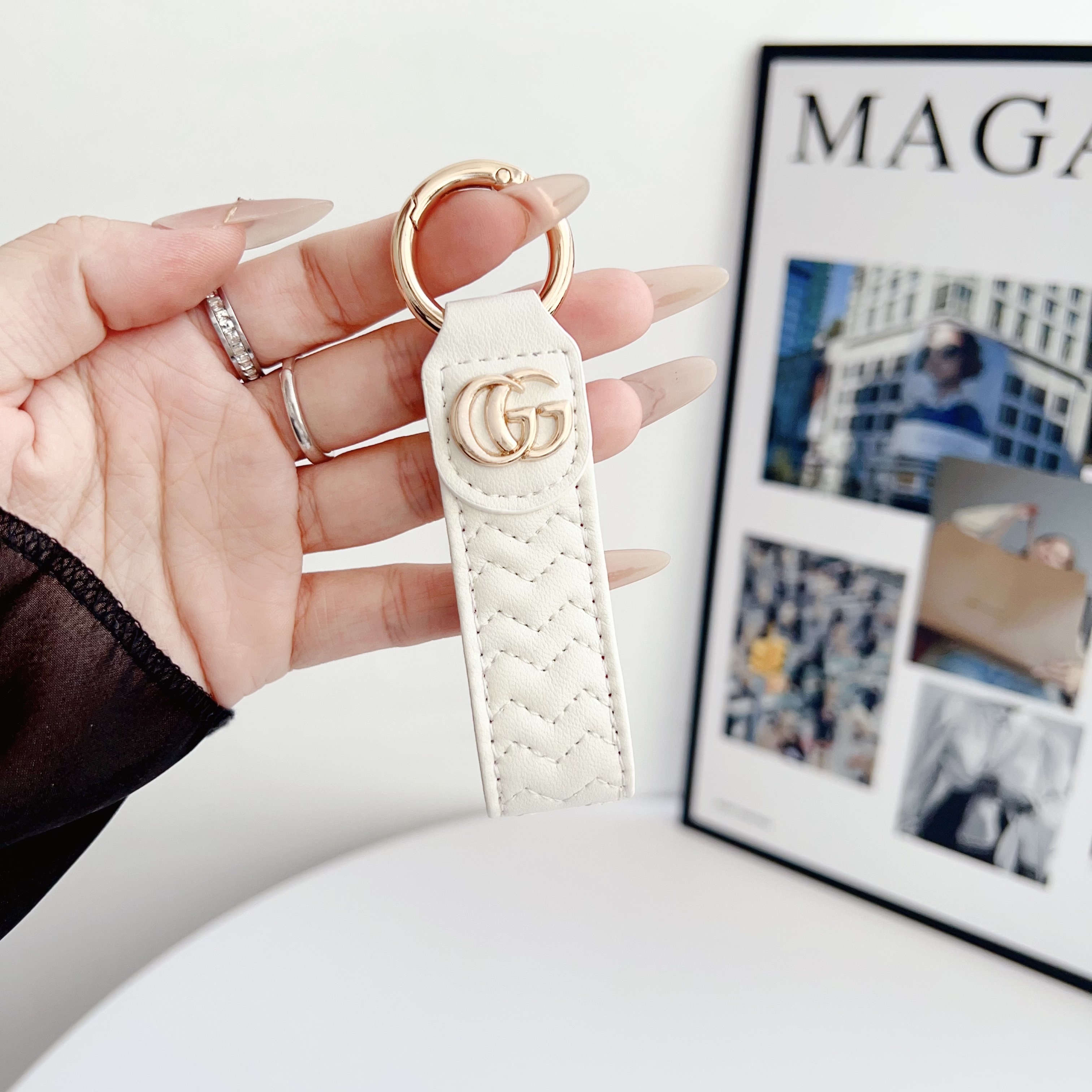 Gucci Luxury Leather Keychain