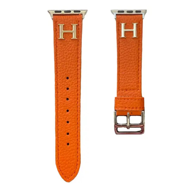 Leather luxury H Apple Watch Bands