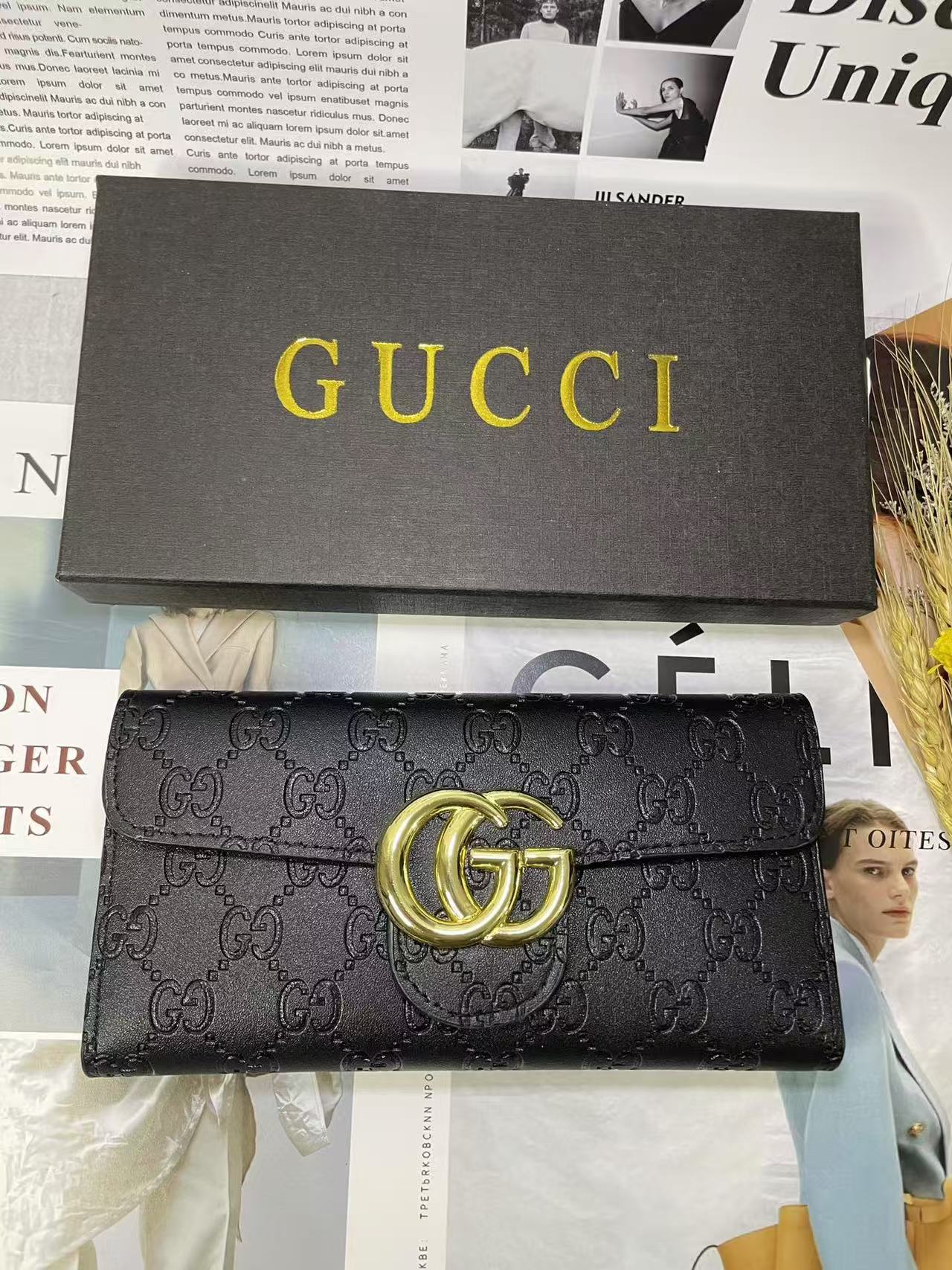 luxurious Leather Flap Wallet