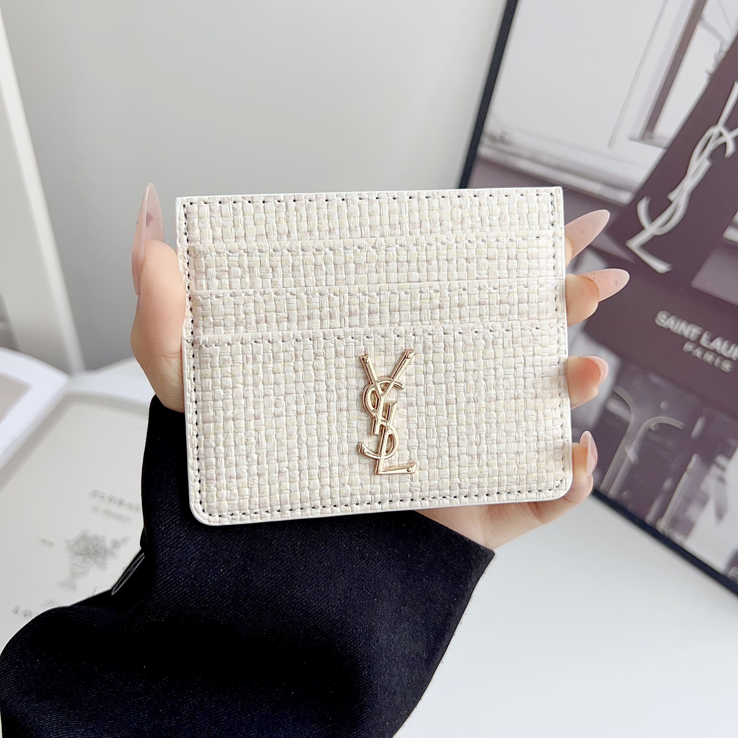 YSL Braided  Wallet Card Holder