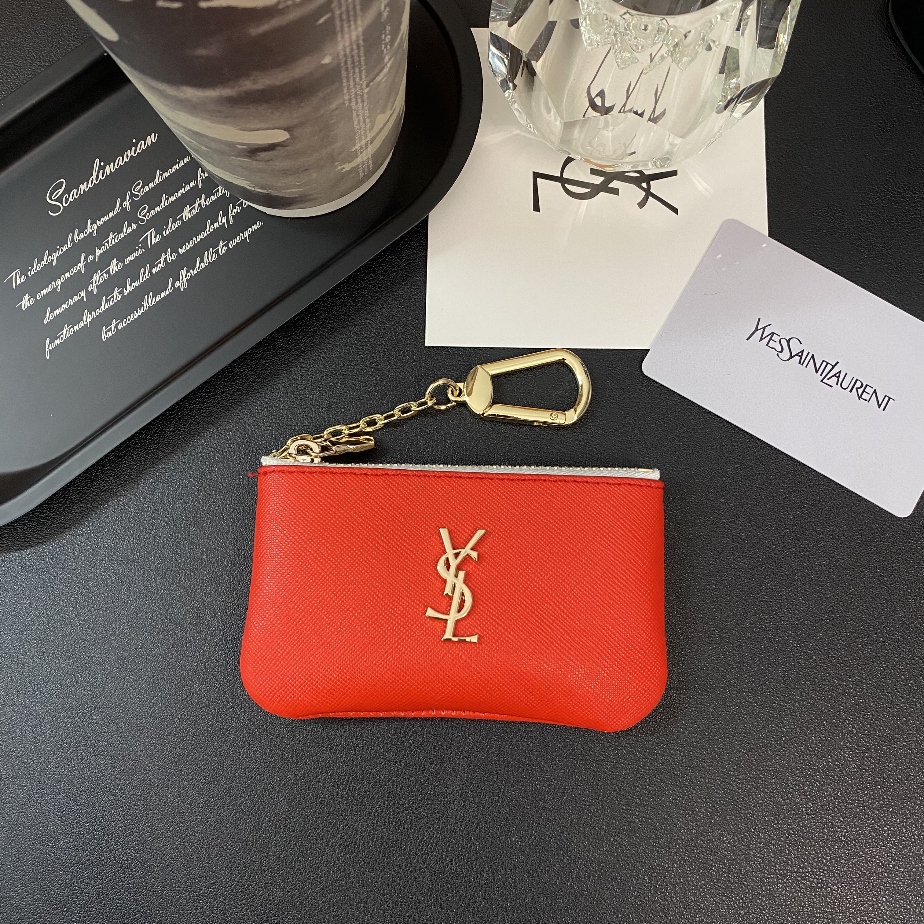 Luxury Leather Zipper Coin Purse