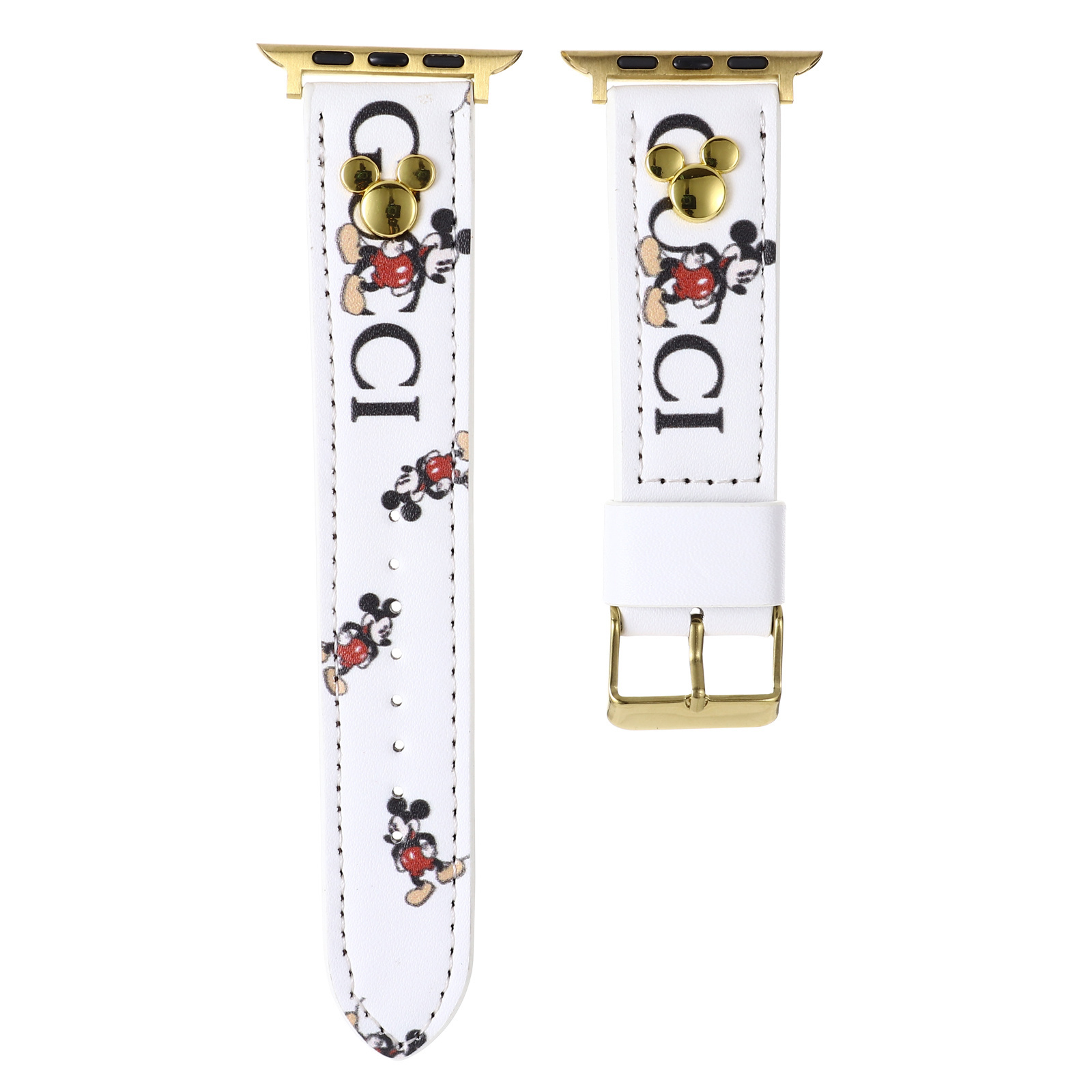 Gucci Luxury Leather Rivet Apple Watch Band