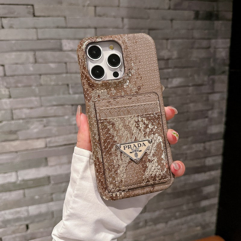 Prada Crocodile skin Leather iPhone Case