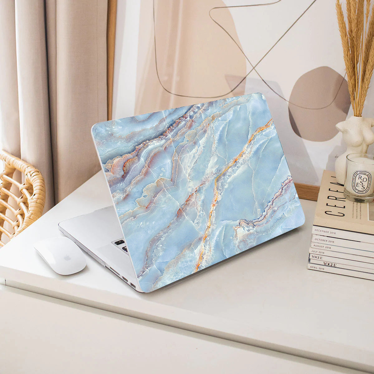 Love In Light Blue Macbook Case-BELKCASE