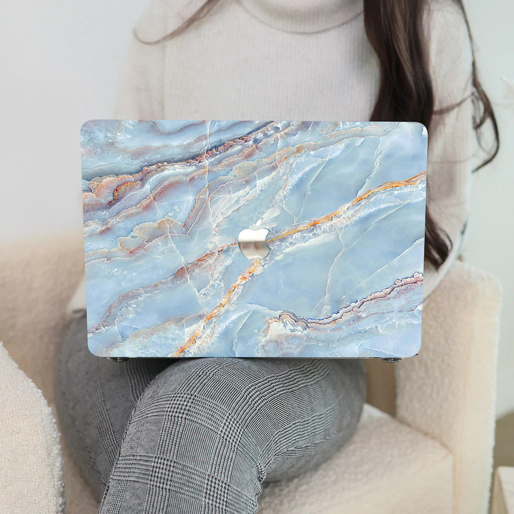 Love In Light Blue Macbook Case-BELKCASE