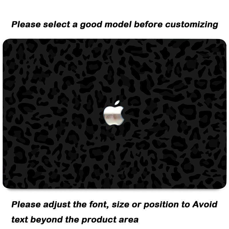Black Leopard Print Macbook Case-BELKCASE