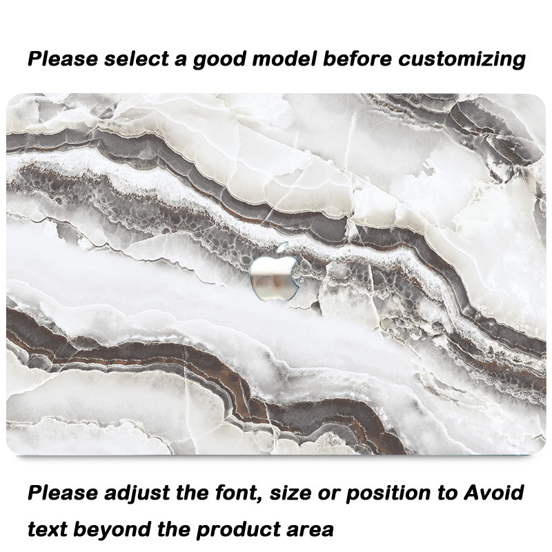 White Marble Macbook Case-BELKCASE