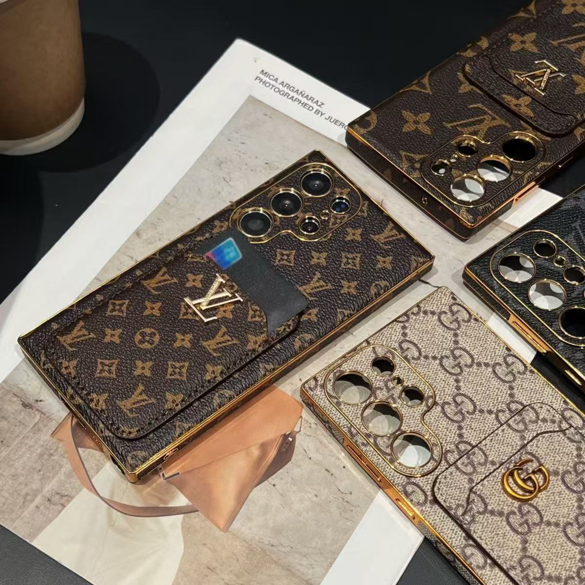 Louis Vuitton,Gucci Luxury Leather Samsung Wallet Case