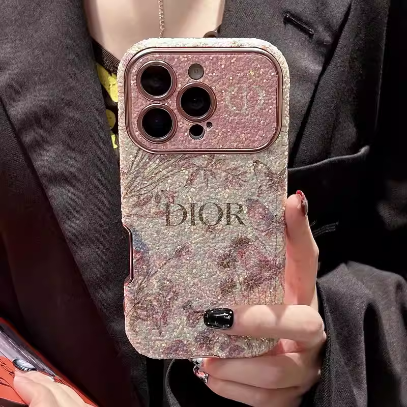 Dior sequined leather iPhone Case 