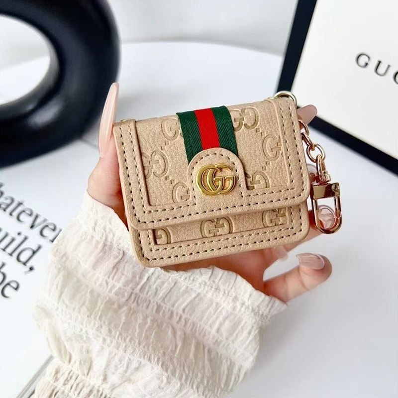 Luxury Leather GG Airpods Case With Crossbody Strap-BELKCASE