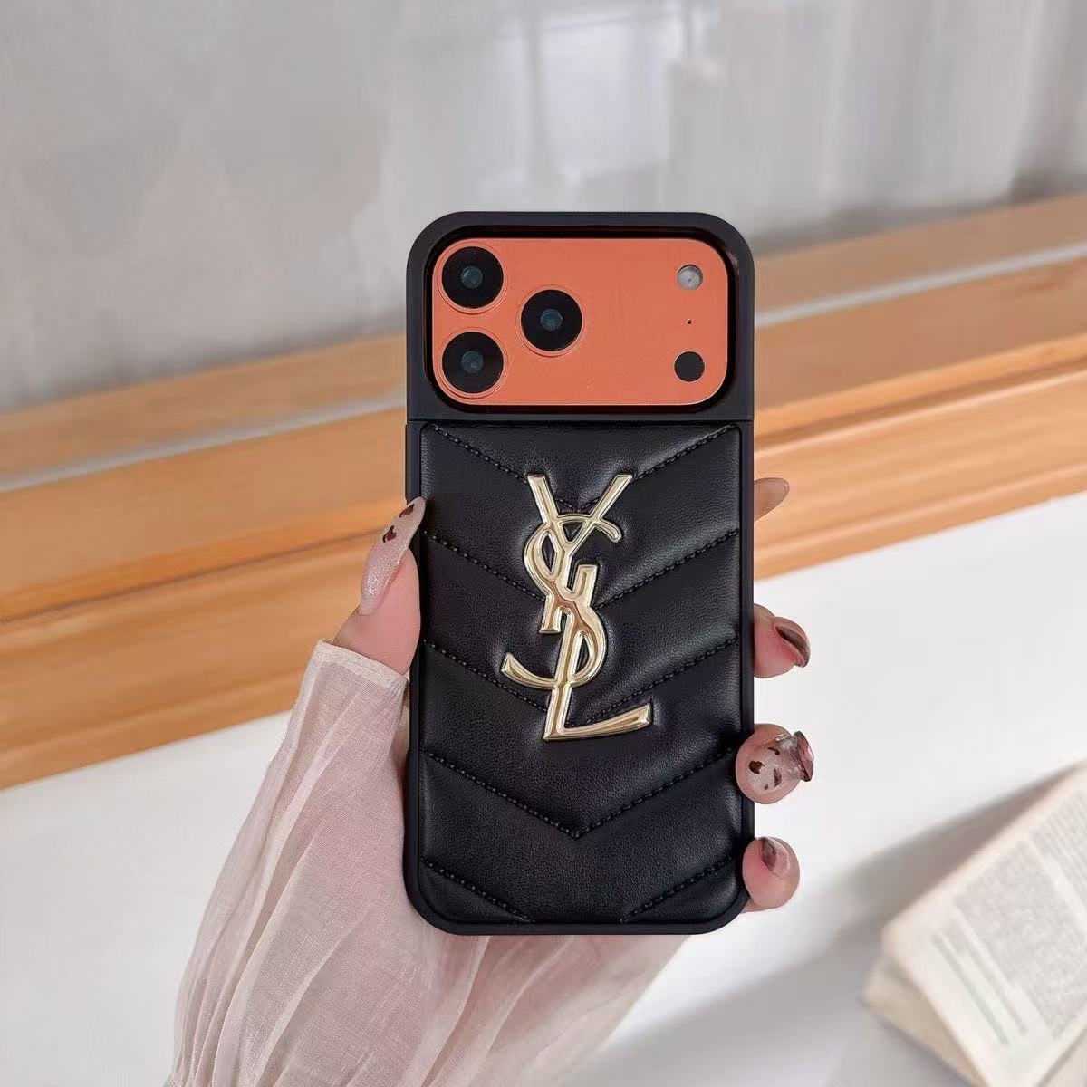 YSL Leather iPhone Case