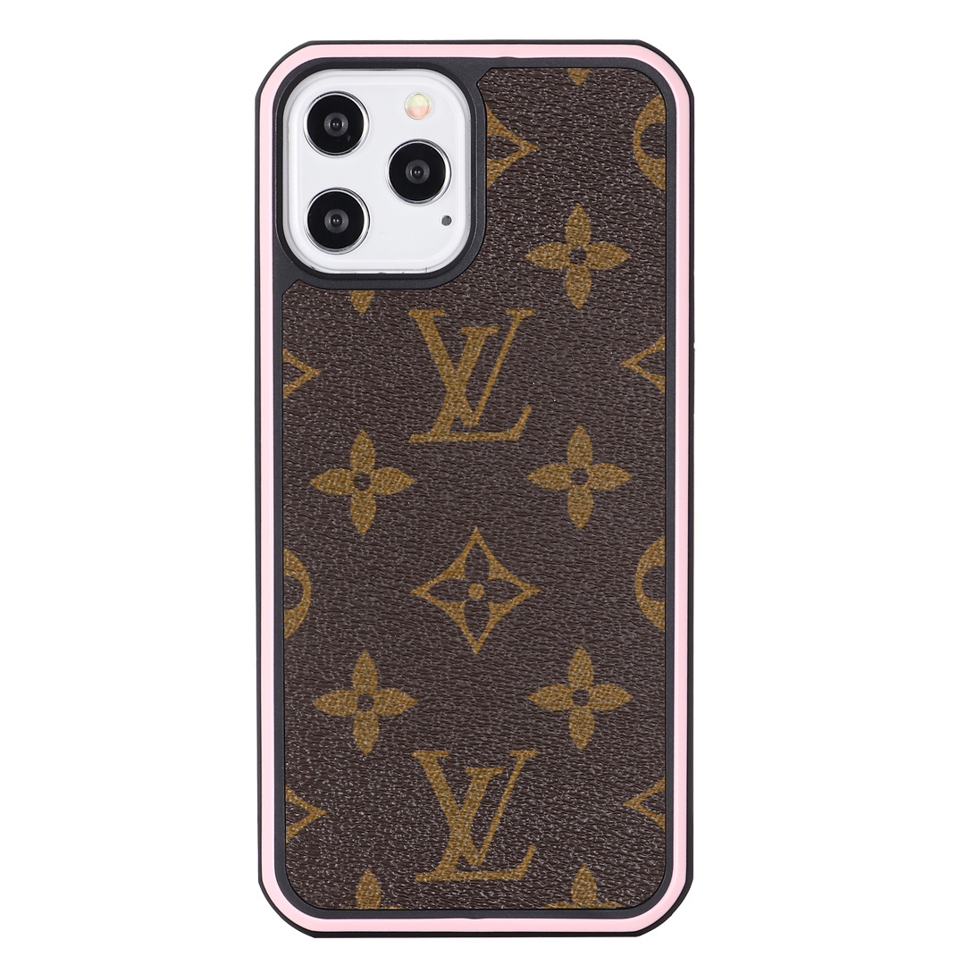 Louis Vuitton Luxury Leather iPhone Case with Enhanced Bezel