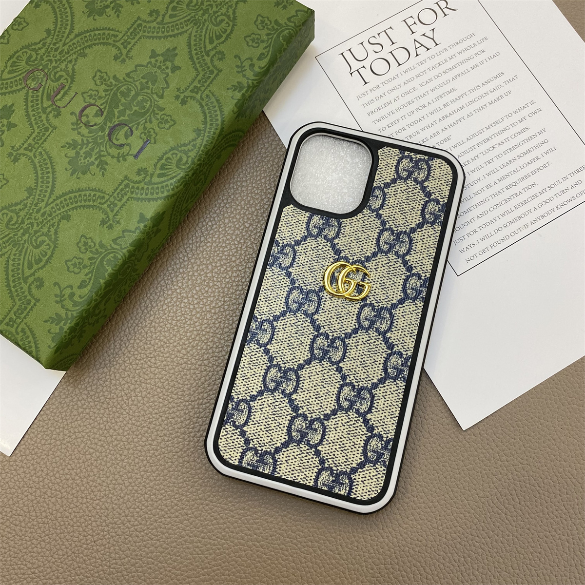 Gucci Leather iPhone Case