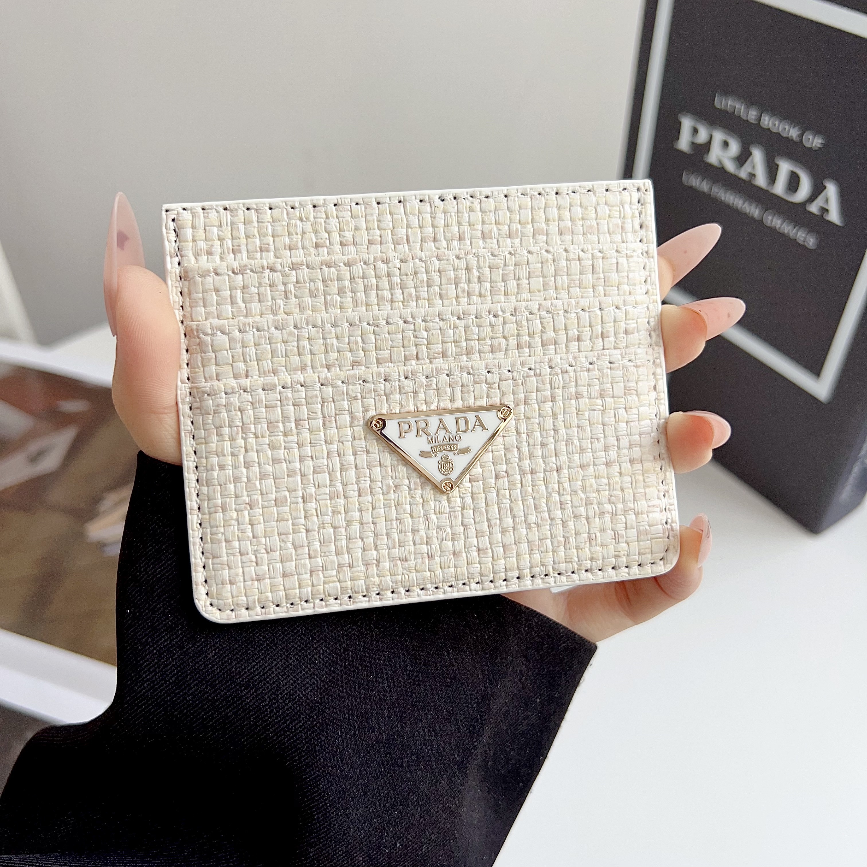 Prada Braided  Wallet Card Holder