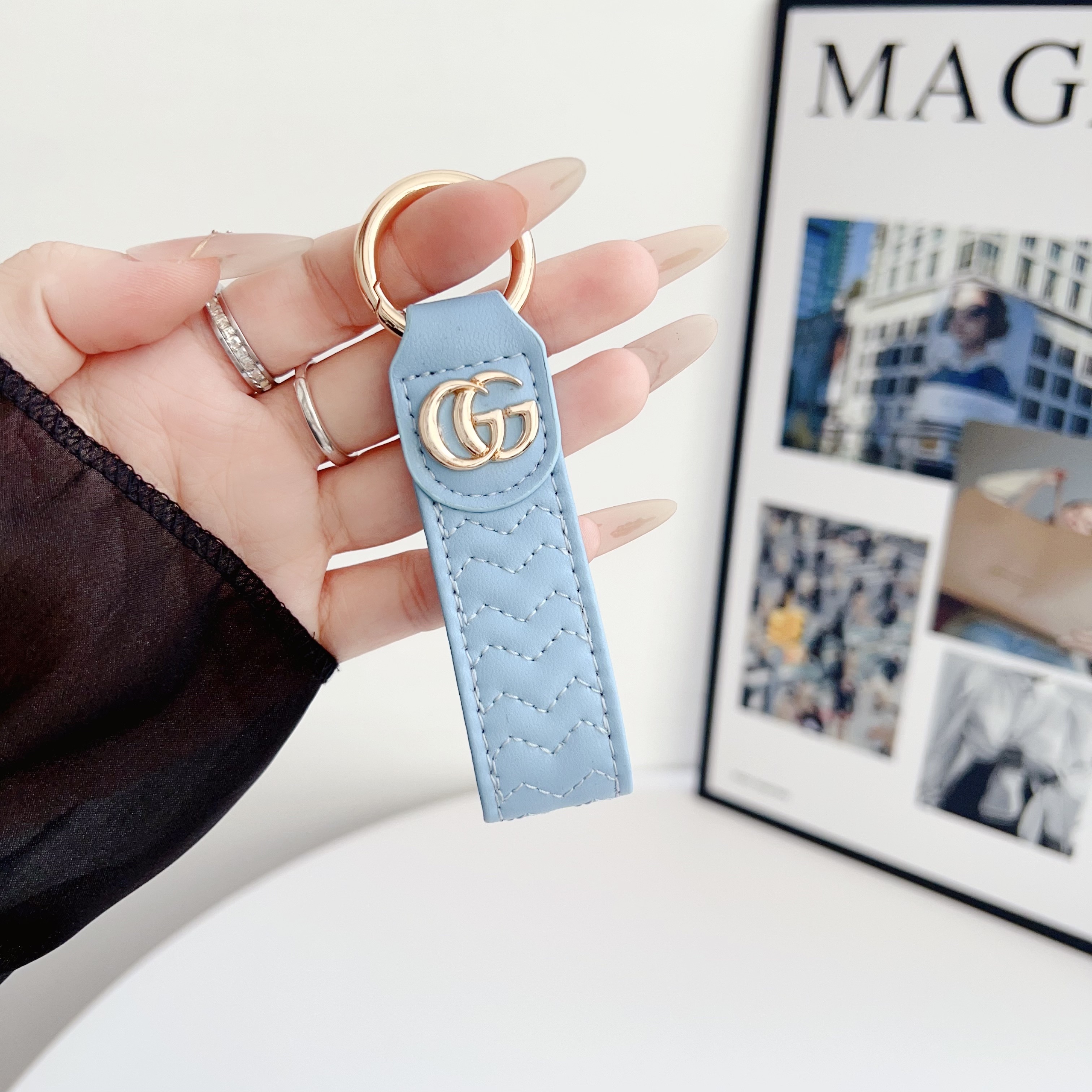 Gucci Luxury Leather Keychain