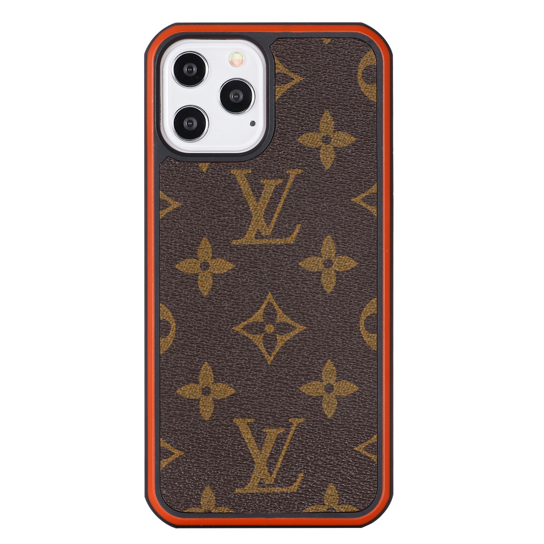 Louis Vuitton Luxury Leather iPhone Case with Enhanced Bezel