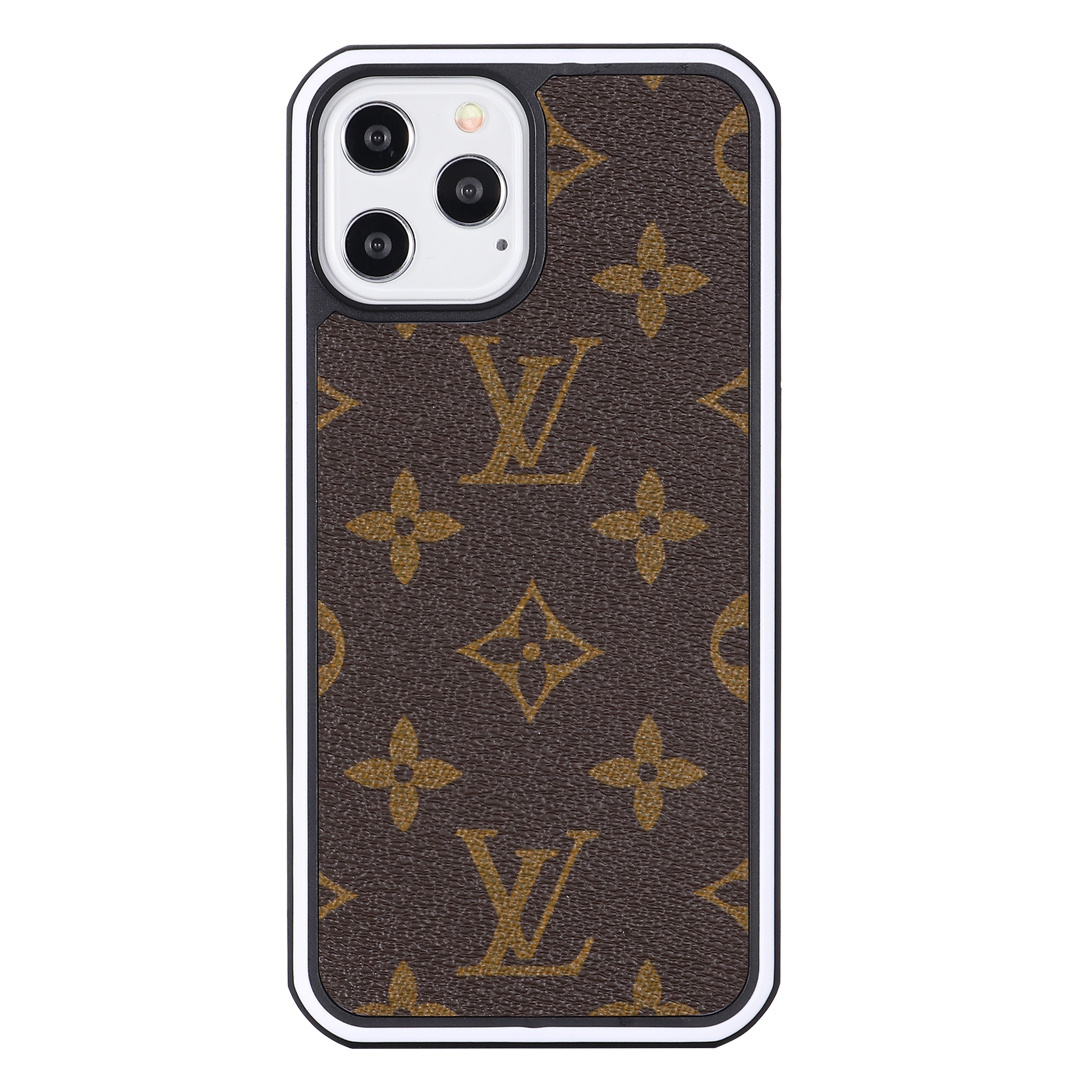 Louis Vuitton Luxury Leather iPhone Case with Enhanced Bezel