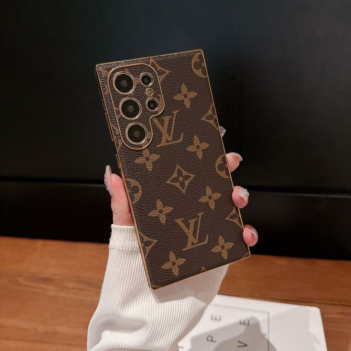 Leather Samsung Wallet Case-Litchi Pattern 