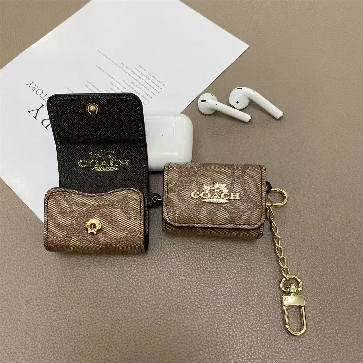 Classic CH Luxury Leather Airpods Case-BELKCASE