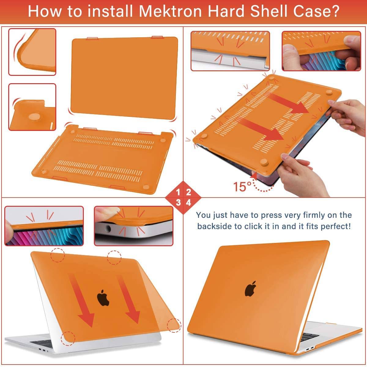 Transparent orange  Macbook case customizable-BELKCASE