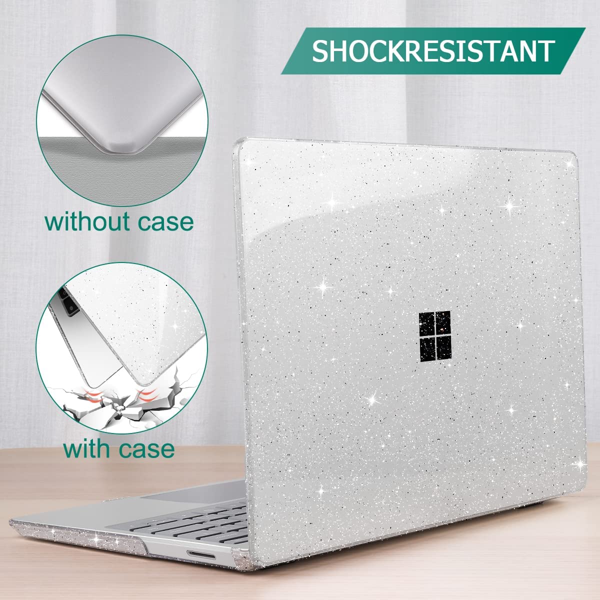 Transparent Glitter Microsoft Surface Laptop Case-BELKCASE