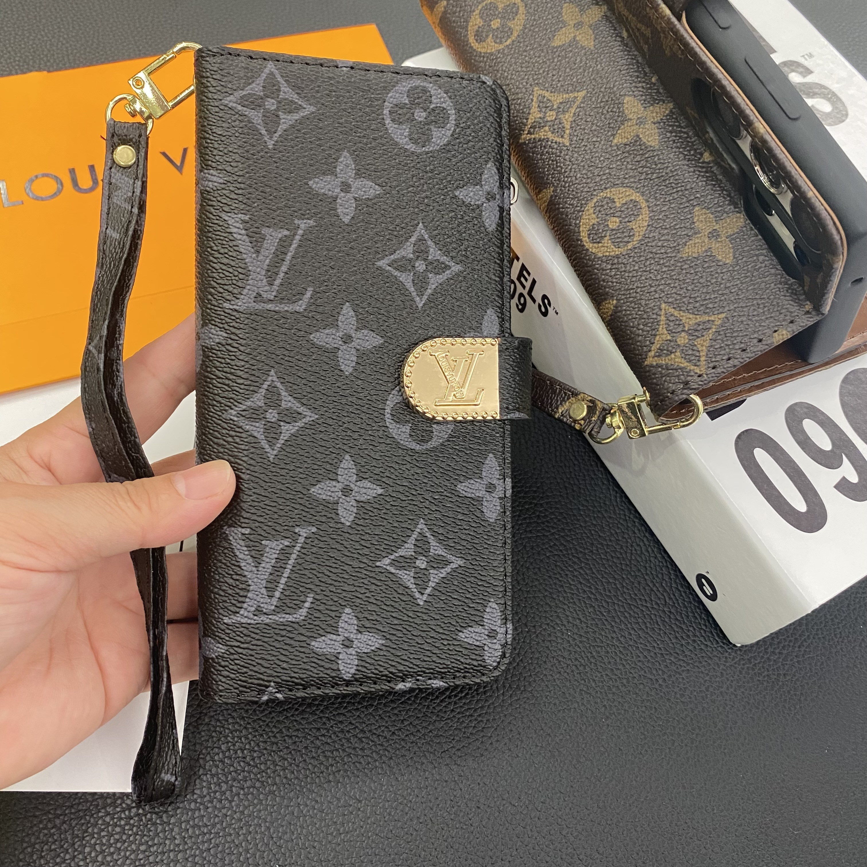 Louis Vuitton Gucci Luxury Leather Samsung Wallet Case 