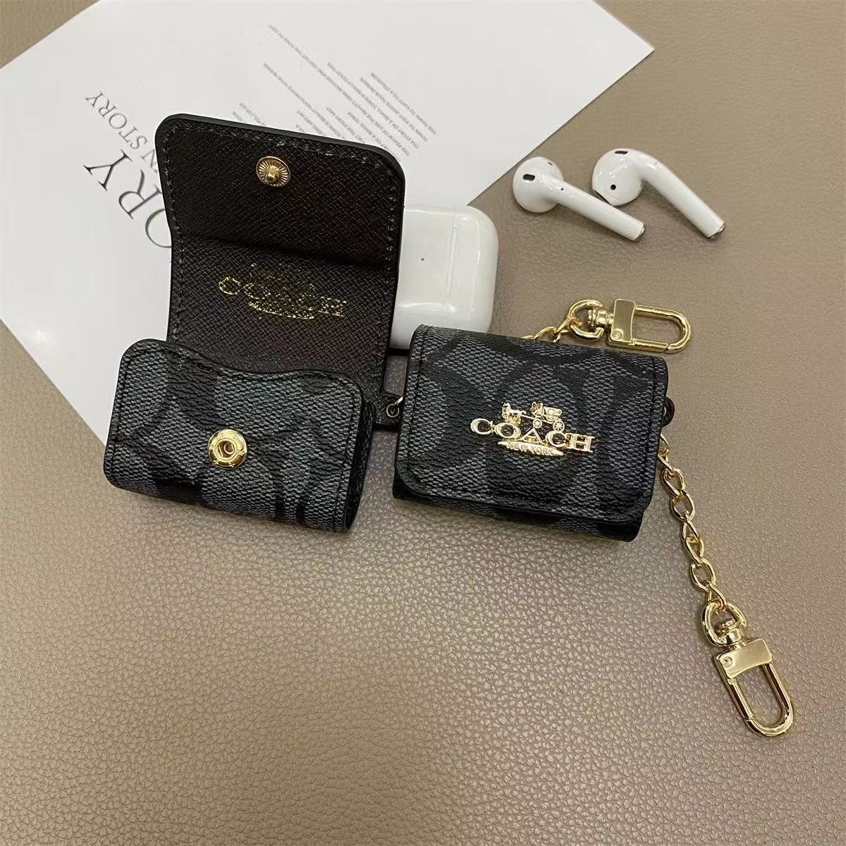 Classic CH Luxury Leather Airpods Case-BELKCASE