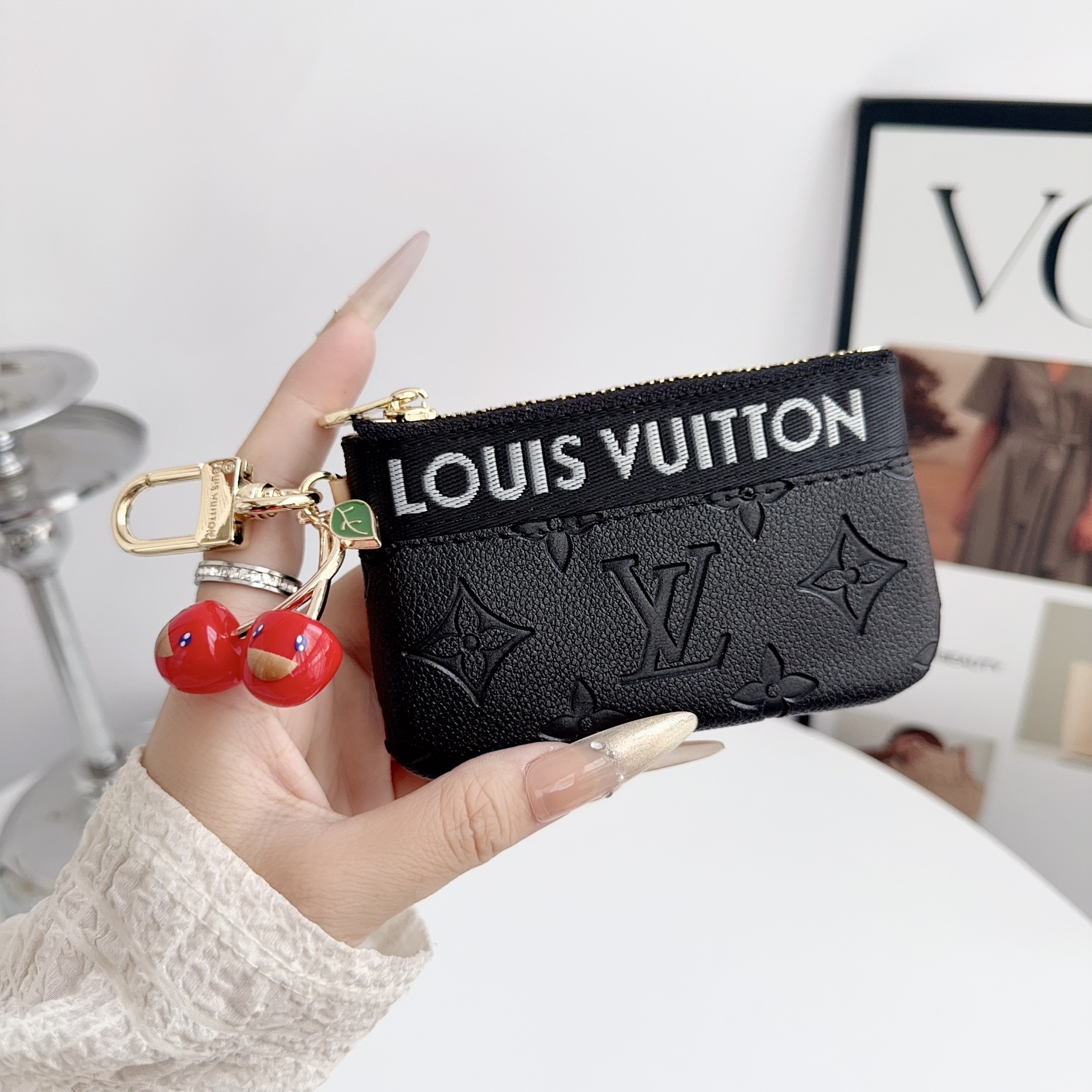Louis Vuitton Cherry Luxury Leather Coin Purse