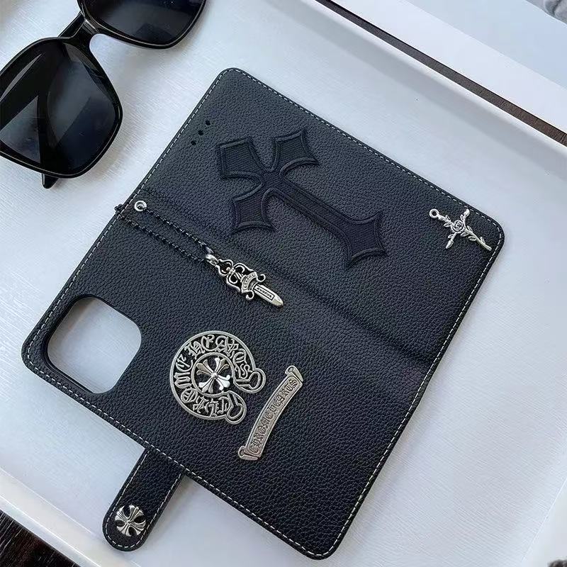 Luxury Leather Flip iPhone Wallet Case