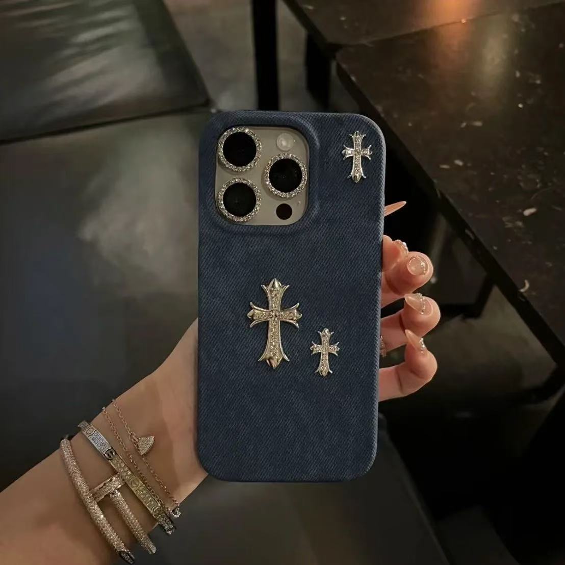 enim Canvas Blue iPhone Case