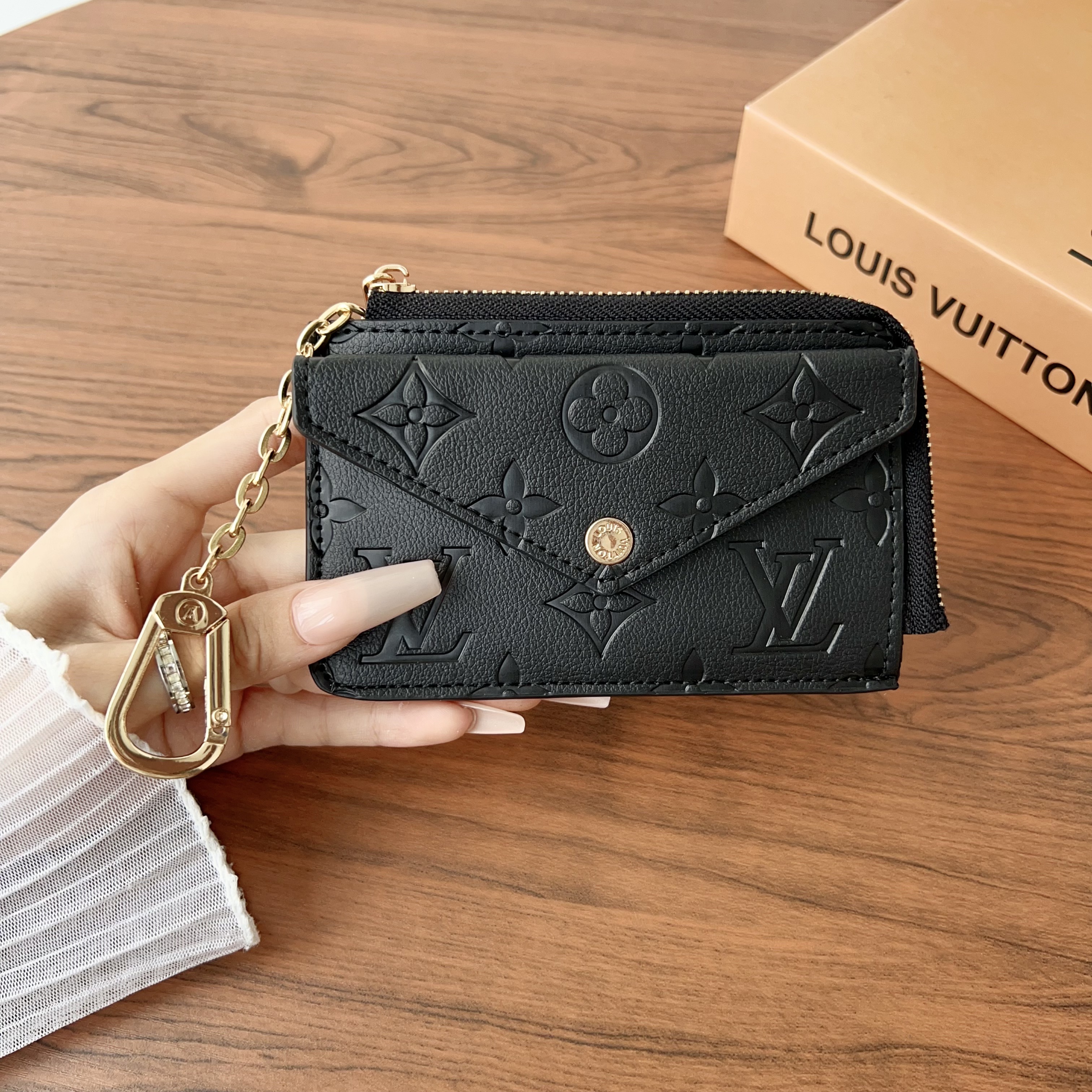 Luxury Leather Zipper Wallet Card Holder & Coin Purse