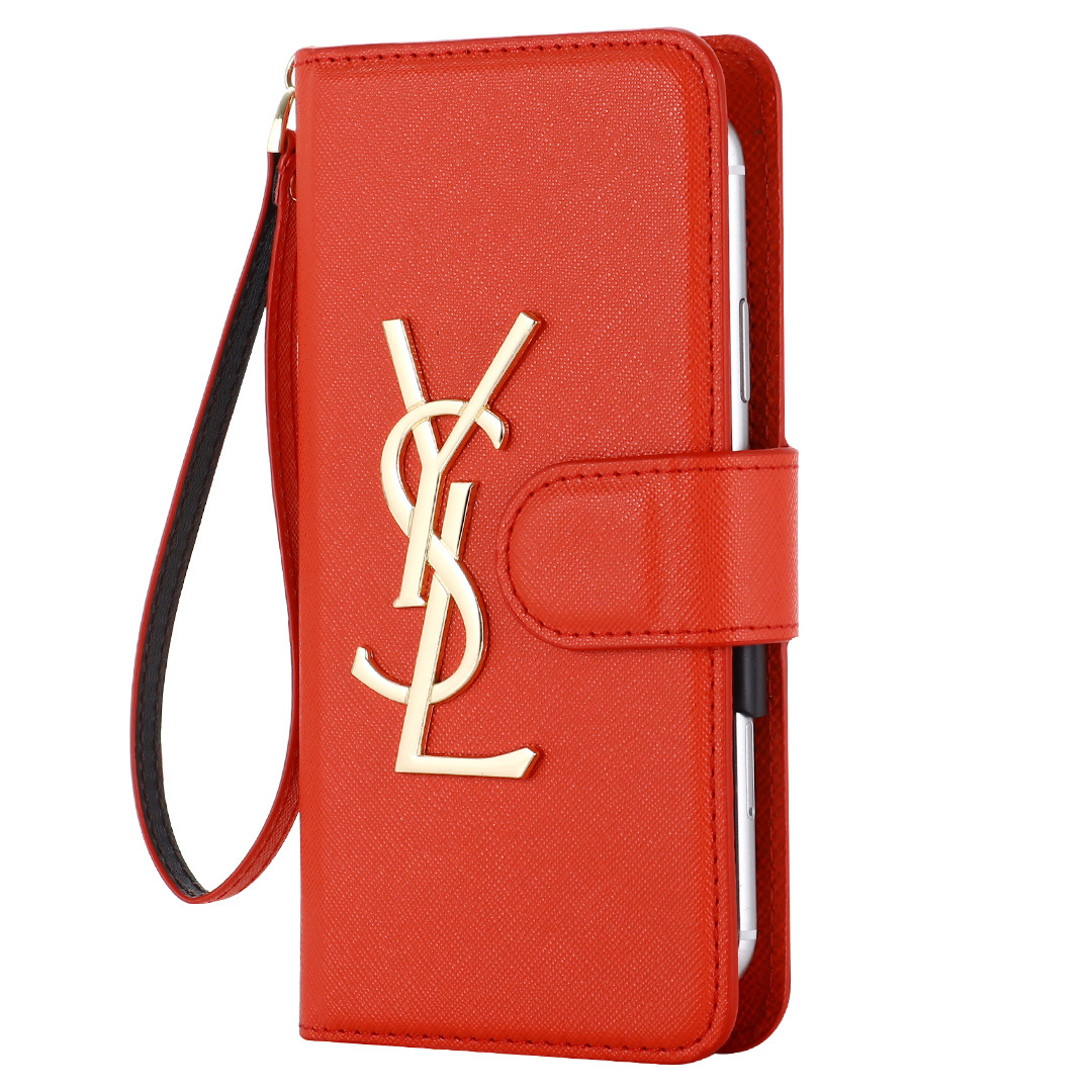 YSL Leather iPhone Wallet Case 