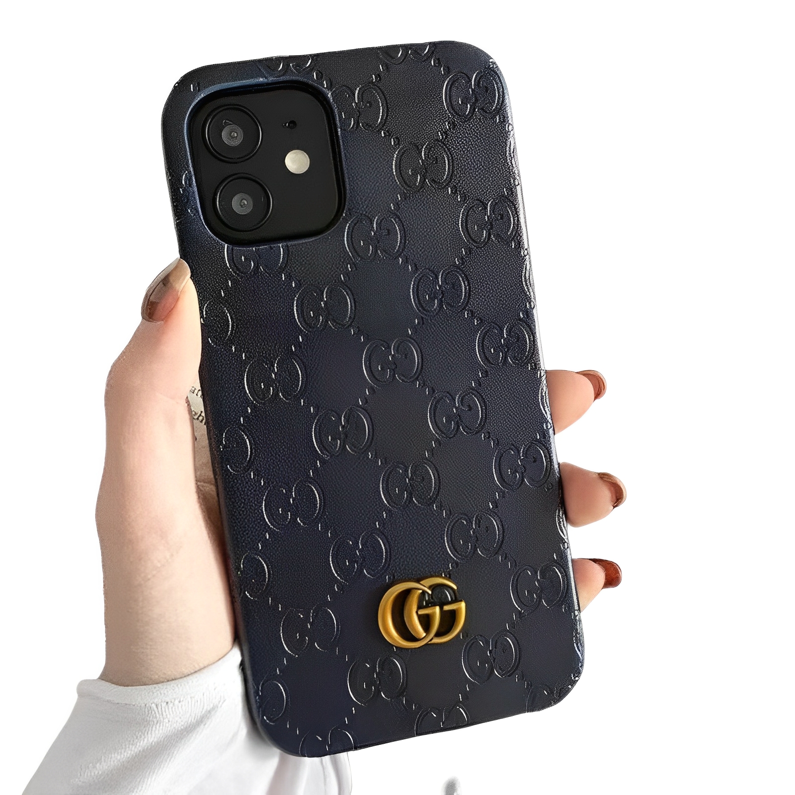 Luxury Leather GG iPhone Wallet Case
