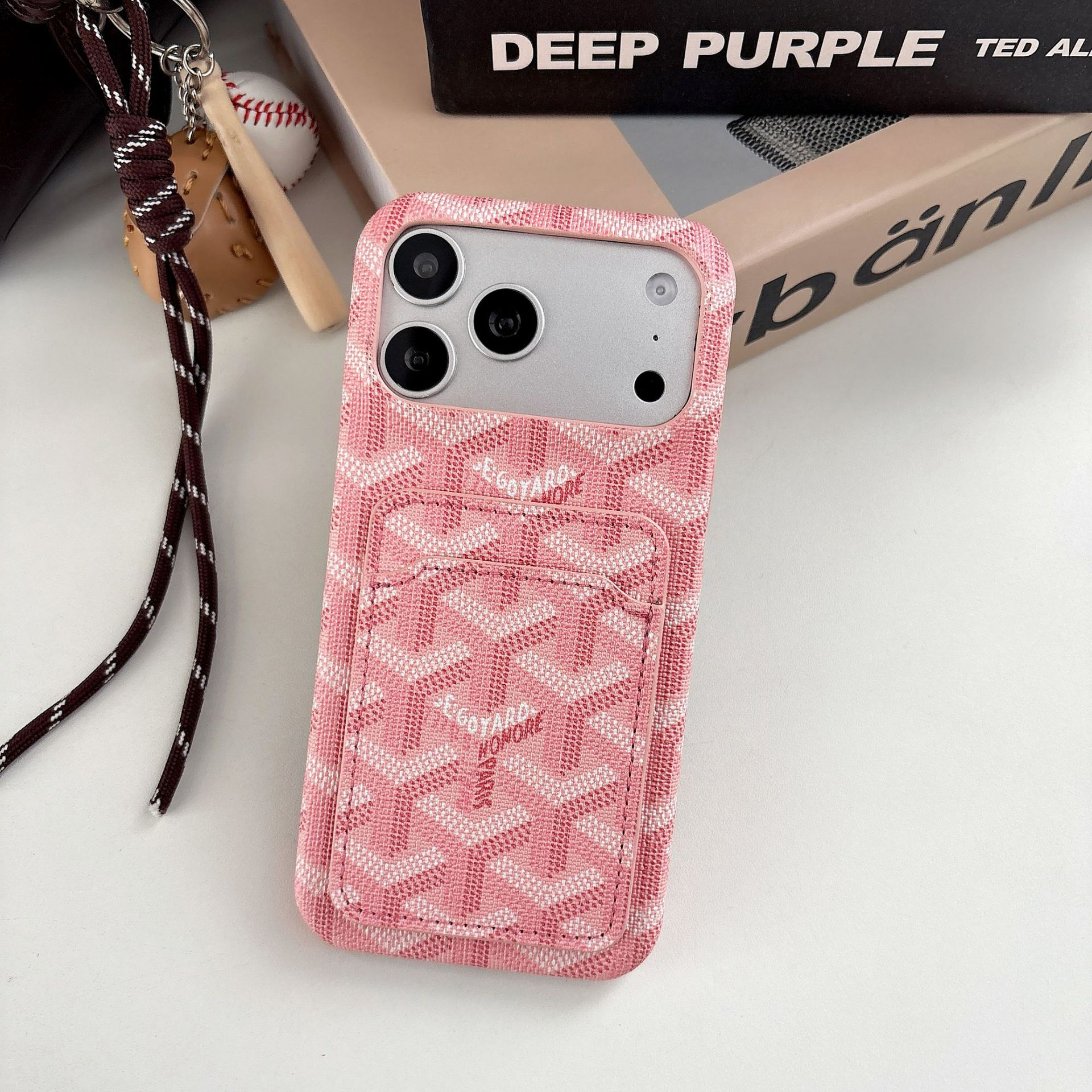 Goyard Leather iPhone Wallet Case