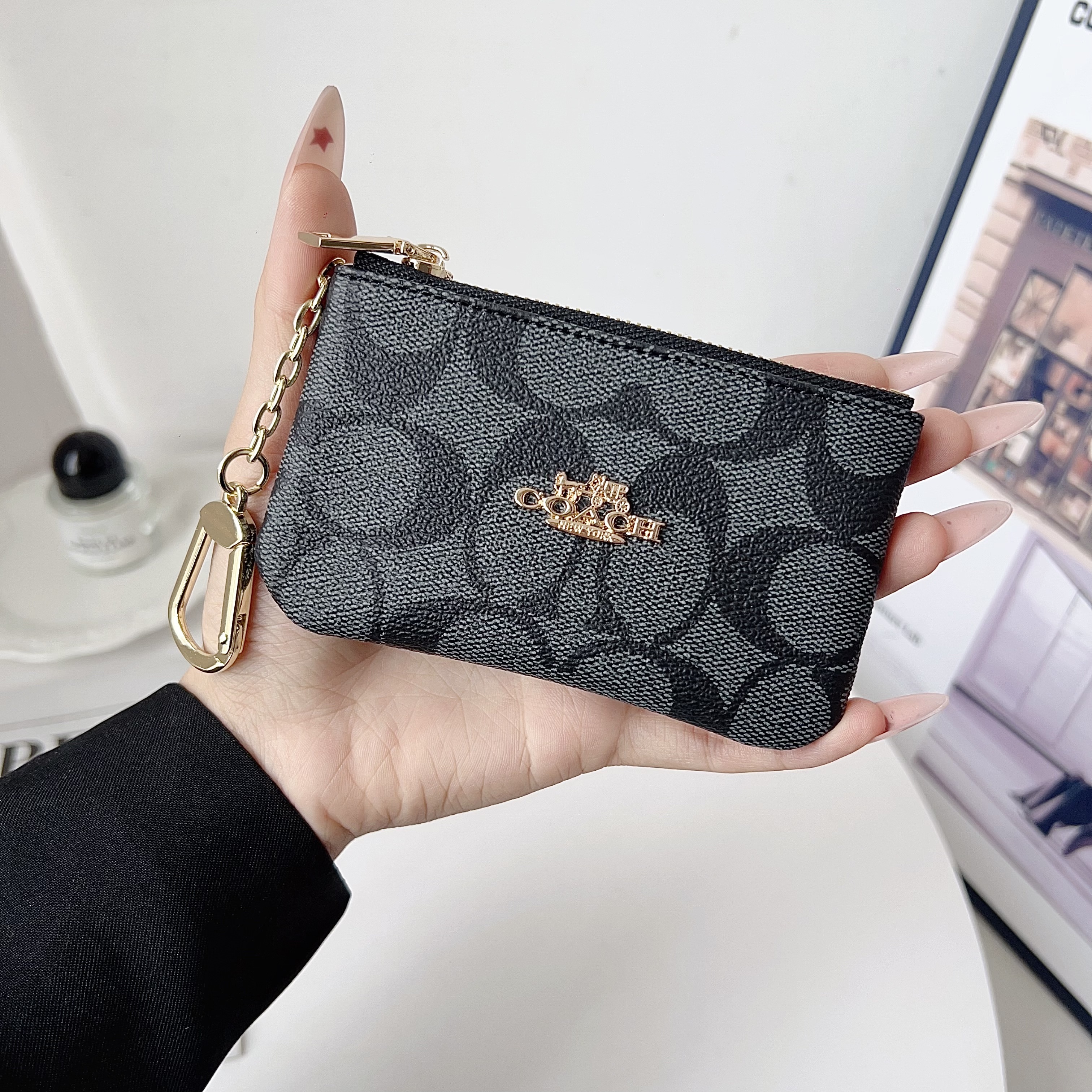 Coach Luxury Leather Zipper Coin Purse