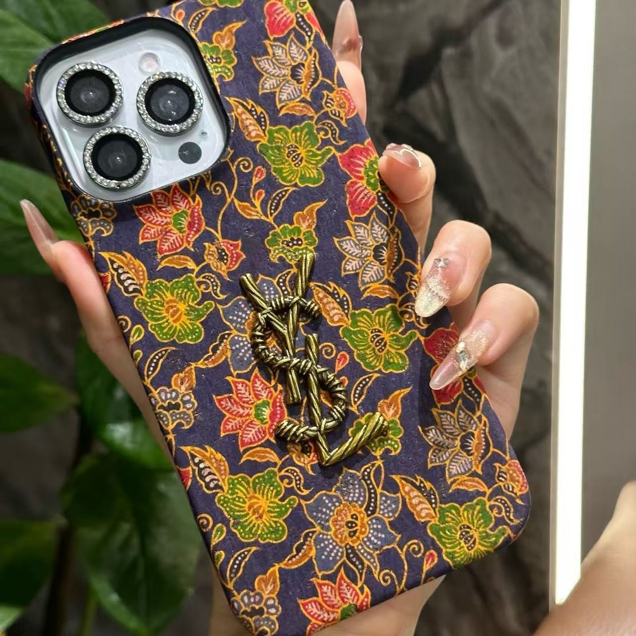 Flower Luxury Leather iPhone Case