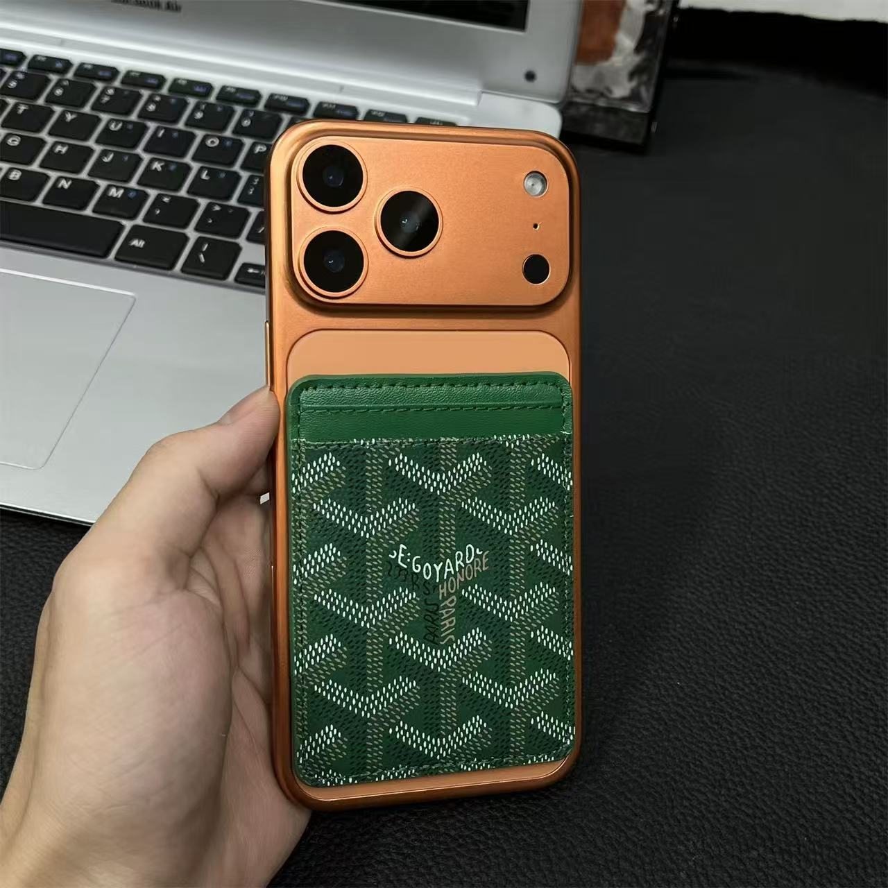 Goyard MagSafe Leather Wallet Card Holder